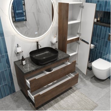 Мебель для ванной BelBagno ETNA80RW-KEPMNO-1302H301-SET Rovere Moro