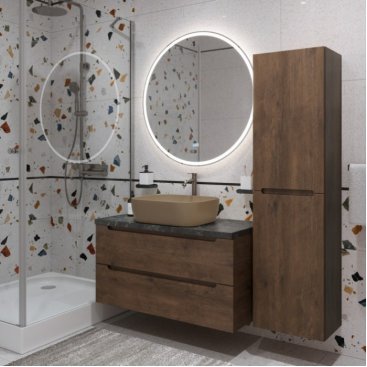 Мебель для ванной BelBagno ETNA80RW-KEPMNO-1302H316-SET Rovere Moro