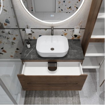 Мебель для ванной BelBagno ETNA80RW-KEPMNO-1302-SET Rovere Moro