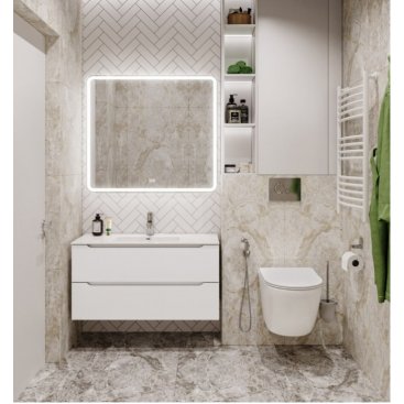 Тумба с раковиной BelBagno Etna 90-BB900ETL Bianco Opaco