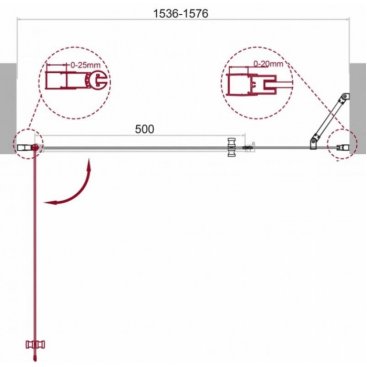 Душевая дверь BelBagno ETNA-B-11-100-60