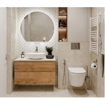 Тумба со столешницей и раковиной BelBagno Etna H60-100-KEP-100-MCO-BB1404 Rovere Nature