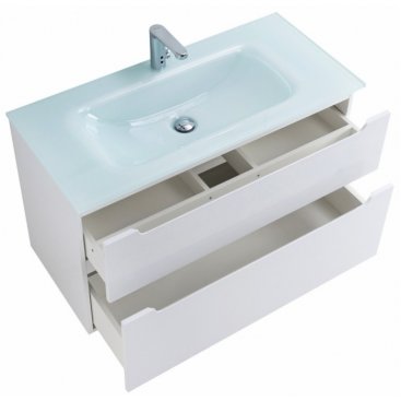 Тумба с раковиной BelBagno Etna H60-90-BB910/465-LV-VTR-BL Bianco Lucido