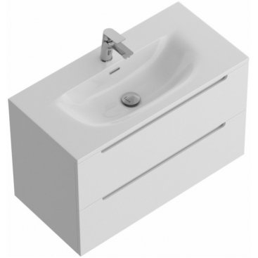 Тумба с раковиной и зеркалом BelBagno Etna 39-80-BB-8099-3-80 Bianco Lucido