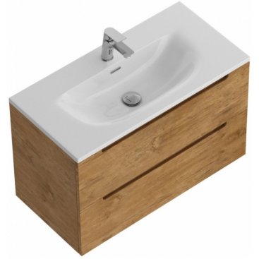 Тумба с раковиной и зеркалом BelBagno Etna 39-80-BB-8099-3-80 Rovere Nature