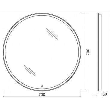 Тумба с раковиной и зеркалом BelBagno Etna 39-70-BB-8099-3-70 Rovere Nature