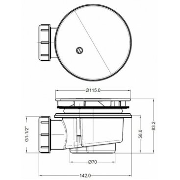 Сифон для поддона BelBagno BB-01-90