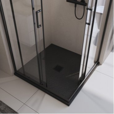 Поддон из искусственного мрамора BelBagno TRAY-MR-UNO-A-90-35-NERO-NO