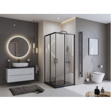 Поддон из искусственного мрамора BelBagno TRAY-MR-UNO-A-90-35-NERO-NO