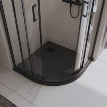Поддон из искусственного мрамора BelBagno TRAY-MR-UNO-R-90-550-35-NERO-NO