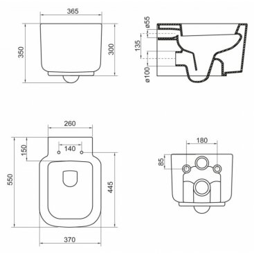 Унитаз подвесной BelBagno Vaso