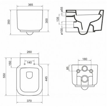 Унитаз подвесной BelBagno Vaso с крышкой BB127SC микролифт