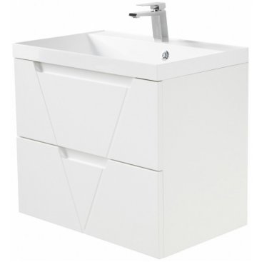 Тумба с раковиной BelBagno Vittoria 80P-BB800/450-LV-MR-AST Bianco Lucido