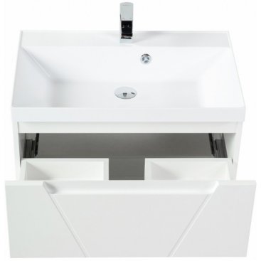 Тумба с раковиной BelBagno Vittoria 80P-BB800/450-LV-MR-AST Bianco Lucido