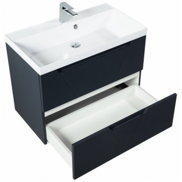 Тумба с раковиной BelBagno Vittoria 80P-BB800/450-LV-MR-AST Grigio Opaco