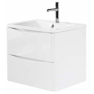 Тумба с раковиной из искусственного камня BelBagno Acqua 60 см, Bianco Lucido