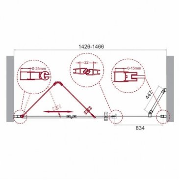 Душевая дверь BelBagno ALBANO-BS-13-90-60