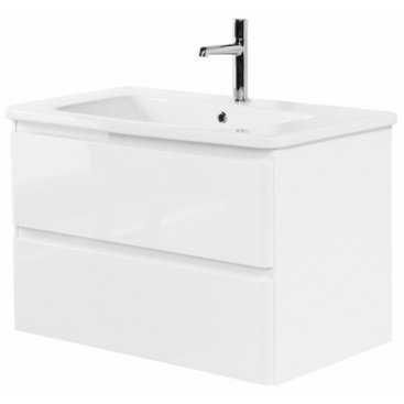 Тумба с раковиной BelBagno Albano-CER 80 Bianco Lucido