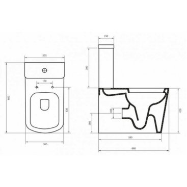 Унитаз-компакт безободковый BelBagno Albano с крышкой BB120SC микролифт