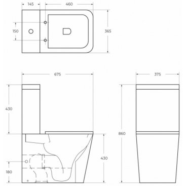 Унитаз-компакт BelBagno Ardente-R BB02093CPR/SC с крышкой микролифт