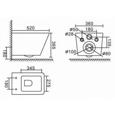 Унитаз подвесной BelBagno Ardente-C BB3202CHR-MB/BB3202SC-MB с крышкой-сиденьем микролифт