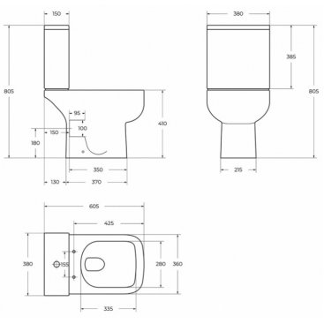 Унитаз-компакт BelBagno Aurora BB8604CPR-SC с крышкой-сиденьем микролифт