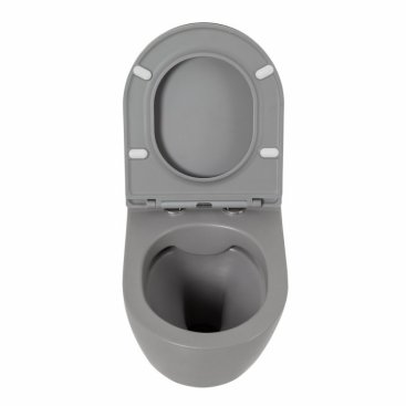 Унитаз подвесной BelBagno Colorato Grey BB062CHR-GR/BB062SC-GR с крышкой-сиденьем микролифт