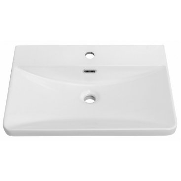 Тумба с раковиной и зеркалом BelBagno Due 60-BB-8076-3-60 белый металлик