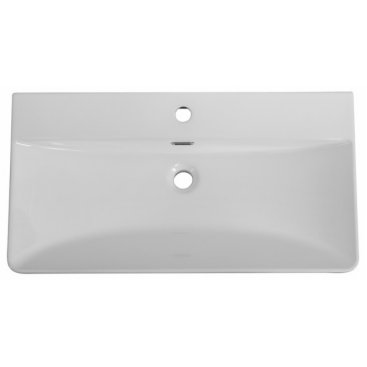 Тумба с раковиной и зеркалом BelBagno Due 80-BB-8076-3-80 белый металлик