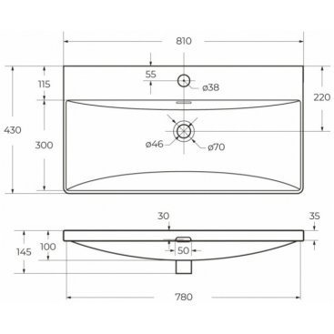 Мебель для ванной BelBagno Due-800-BB-8076-3-80 Bianco Lucido