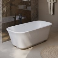 Ванна BelBagno Duet BB702 170x80 см отдельностоящая с монолитным экраном