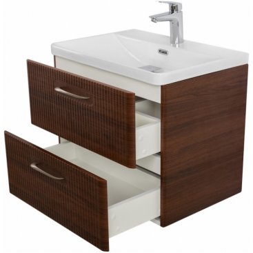 Тумба с раковиной и зеркалом BelBagno Due 50-BB-8076-3-50 Noce