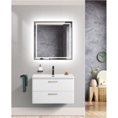 Тумба с раковиной и зеркалом BelBagno Due 80-BB-80...