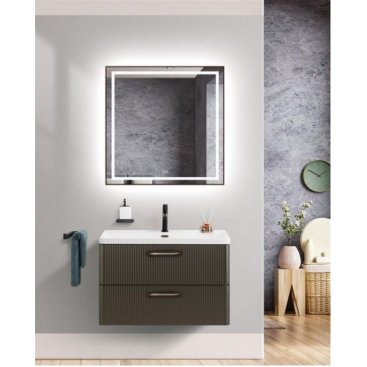 Мебель для ванной BelBagno Due-800-BB-8076-3-80 оружейная сталь