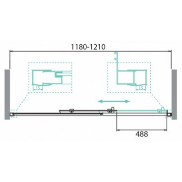 Душевая дверь BelBagno DUE-BF-1-120