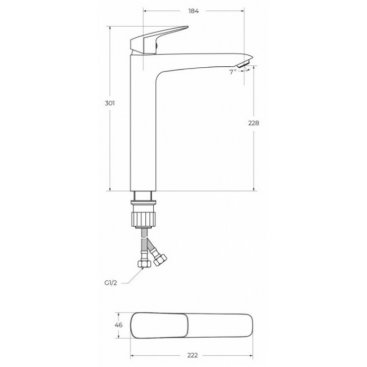 Смеситель для раковины BelBagno DUE-LMC-CRM-W0