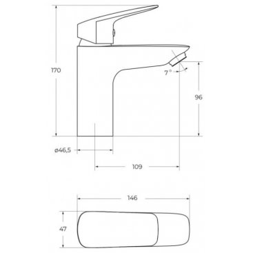 Смеситель для раковины BelBagno DUE-LVM-CRM-W0