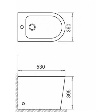 Биде напольное BelBagno Flay-R BB1003B