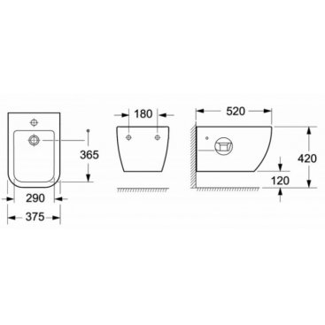 Биде подвесное BelBagno Genova BB1104BH