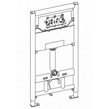 Инсталляция для подвесного унитаза с черной клавишей BelBagno BB001-120/BB007-PR