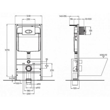 Инсталляция для унитаза BelBagno BB025