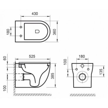 Комплект BelBagno Onda BB066CHR/BB870SC/BB002-80/BB014-SR-BIANCO