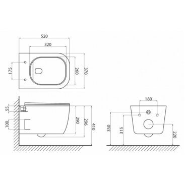 Комплект BelBagno Genova BB1102CH/BB1102SC/BB002-80/BB014-SR-BIANCO