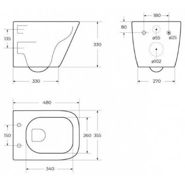 Комплект BelBagno Due BB3103CHR/SC/BB002-80/BB005-PR-CHROME