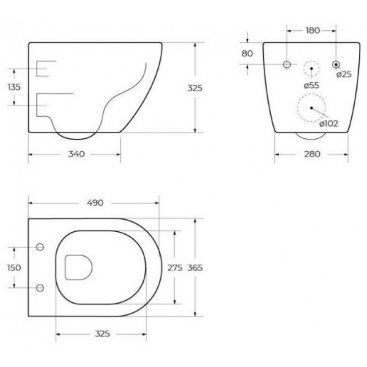 Комплект BelBagno Uno BB3105CHR/SC/BB002-80/BB005-PR-CHROME