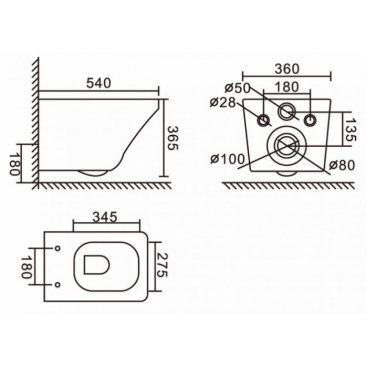 Комплект BelBagno Sela BB3201CHR-MB/BB3201SC-MB/BB002-80/BB007-PR-NERO.M