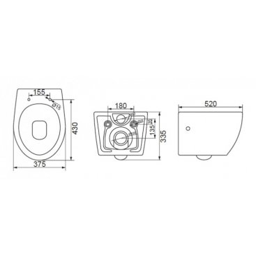 Комплект BelBagno Prospero BB507B/BB1055SC/BB002-80/BB005-PR-CHROME