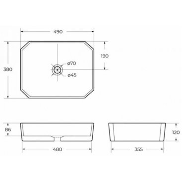 Тумба со столешницей и раковиной BelBagno Kraft 90-KEP-90-MGL-BB1386 Bianco Opaco