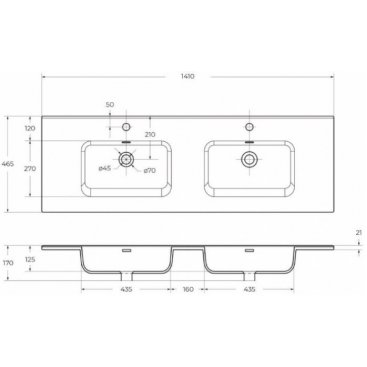 Мебель для ванной BelBagno Kraft-1400-4C-BB1400-2-ETL Rovere Galifax Bianco