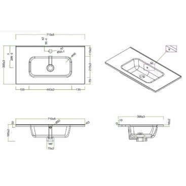 Мебель для ванной BelBagno Kraft-39-700 Pietra Grigio